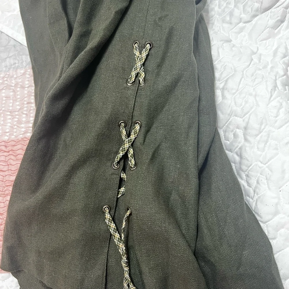 Alphorn Maxi Skirt Handmade Bead
Vintage Green Pleated Pockets elastic
Waist - Picture 11 of 15